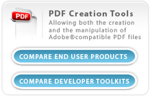 PDF Creation Tools - Allowing both the creation and the manipulation of Adobe compatible PDF Files