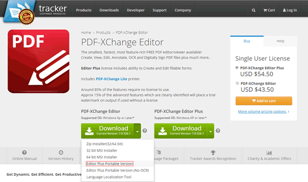 pdf xchange editor portable zip