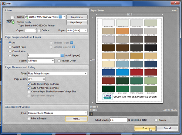You Will Then Return To The Print Dialog And Now Preview Window Be In Color As Shown Below Can Click Button Your