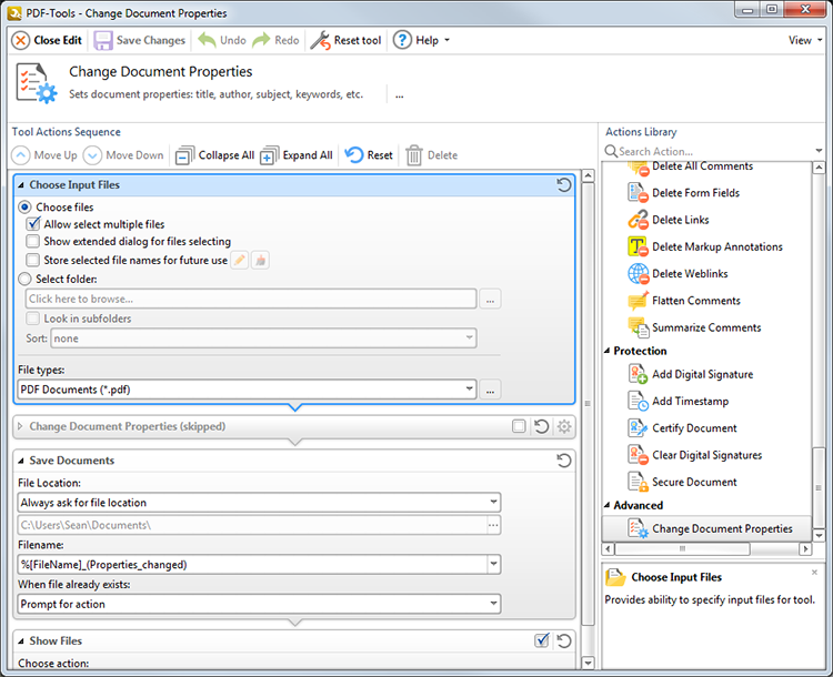 pdf xchange viewer delete page