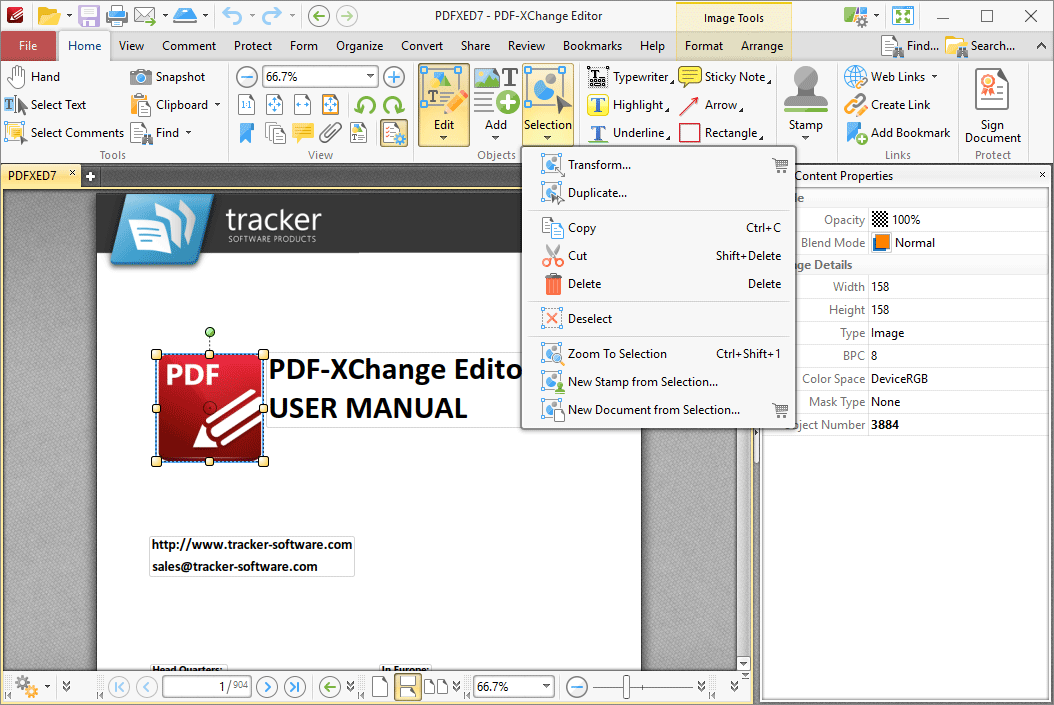 Tracker Software Products PDFXChange Editor