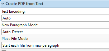 New Options Added for Creating PDFs from Text