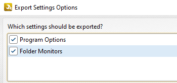 Folder Monitors Added to Settings Options